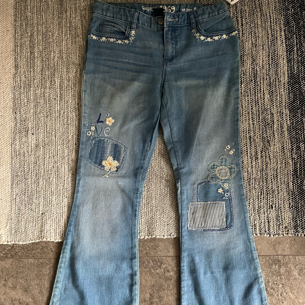 Gap kids skinny flare jeans